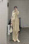 Marc le bihan long net eye skirt 2752 tilleul